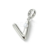 Rack Plating Brass with ABS Plastic Pearl European Dangle Charms KK-G501-02V-P-1