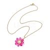 Glass & Glass Pearl Beads Pendants Necklaces for Women NJEW-MZ00106-03-4