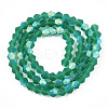 Imitate Austrian Crystal Bicone Frosted Glass Beads Strands EGLA-A039-T6mm-MB10-2