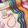 21 Strands 21 Colors Electroplate Glass Beads Strands EGLA-TA0003-07-7