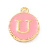 Golden Plated Alloy Enamel Charms X-ENAM-Q437-14U-1