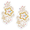 3D Flower Polyester Embroidery Sew on Appliques DIY-WH20010-36-1