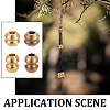 8Pcs 4 Styles Outdoor EDC Tool Brass Parachute Rope European Beads KK-NB0003-64-5