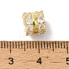Brass Glass Rhinestone Beads KK-B098-03G-02-3