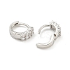 Rack Plating Brass Micro Pave Clear Cubic Zirconia Hoop Earring EJEW-C102-16P-2