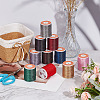 10 Rolls 10 Colors Polyester Braided Cords OCOR-GO0001-02-4