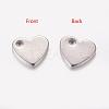 Original Color Blacnk Stamping Tag Heart Charms 304 Stainless Steel Pendants X-STAS-Q112-1