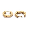 304 Stainless Steel Hexagon Huggie Hoop Earrings STAS-J033-03A-G-3