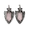 Natural Rose Quartz Faceted Big Pendants G-L524-03AS-08-1