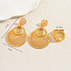 Alloy Hollow Round Stud Earrings & Cuff Rings Sets for Women FF3936-2