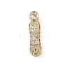 Brass Micro Pave Cubic Zirconia Pendants KK-A300-02G-I-1
