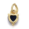 Brass Micro Pave Cubic Zirconia Charms KK-P192-08-G02-2