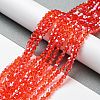 Transparent Electroplate Glass Beads Strands GLAA-F029-4mm-C14-4