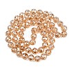 Transparent Electroplate Glass Beads Strands EGLA-N002-34C-B10-2