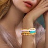 8Pcs 6 Style Synthetic Imperial Jasper & Glass Beaded Stretch Bracelets Set sgBJEW-SW00086-02-3