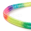 Rainbow Color Polyester Braided Adjustable Bracelet Making for Women BJEW-F454-01-3
