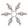 6 Sets Alloy Spring Gate Rings FIND-AR0003-14-7
