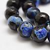 Faceted Natural Fire Crackle Agate Beads Strands G-F447-12mm-A19-3