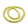 Electroplate Glass Beads Strands GLAA-E036-14C-3