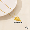 304 Stainless Steel Triangle Pendant Necklaces ZZ2902-4-1