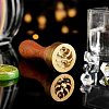 3Pcs 3 Style Golden Brass Stamp Head DIY-OC0007-82D-5