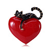 Heart with Cat Enamel Pin HEAR-PW0001-049B-2