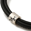 PU Leather Round Cord Multi-strand Bracelets SJEW-K002-07L-2