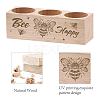 3 Hole Wood Candle Holders DIY-WH0375-005-3