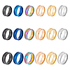 Unicraftale 18Pcs 18 Styles 201 Stainless Steel Grooved Finger Ring Settings STAS-UN0042-79-1