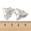 Non-Tarnish 304 Stainless Steel Pendant Rhinestone Settings STAS-P356-06P-3