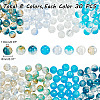 240Pcs 8 Style Crackle Transparent Glass Beads CCG-GO0001-01-2