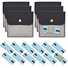 6Pcs Square PU Leather Jewelry Storage Bags with Iron Button ABAG-OC0001-18C-1