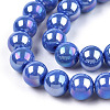 Electroplate Opaque Glass Beads Strands GLAA-T032-P8mm-AB11-3