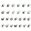 1 Set 26Pcs White Round with Letter Silicone Beads ST-CJ0041-010-1