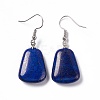 Natural Lapis Lazuli Trapezoid Dangle Earrings EJEW-D188-02P-08-2