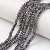 Electroplate Opaque Glass Beads Strands EGLA-A034-P4mm-P10-1
