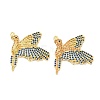 Rack Plating Brass Micro Pave Cubic Zirconia Pendants KK-K293-32G-1