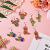 DIY Boho Cowboy Diamond Painting Earring Kits DIY-TA0006-21-6