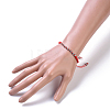 Adjustable Nylon Cord Braided Bead Bracelets and Rings Sets SJEW-JS01029-03-5
