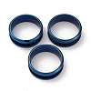 201 Stainless Steel Grooved Finger Ring Settings STAS-TAC0001-10C-L-5