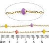 304 Stainless Steel Enamel Link Chains AJEW-Z028-09G-01-2