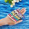 Polymer Clay Heishi Beads Stretch Charm Bracelets BJEW-SZ0001-33-4