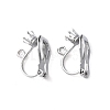 316 Stainless Steel Clip-on Earring Findings STAS-Z124-03P-1