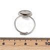 304 Stainless Steel Cuff Ring Components STAS-D372-03P-04-3