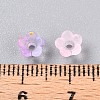 Frosted Transparent Acrylic Beads OACR-N137-72C-4