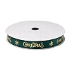 Flat Christmas Theme Polyester Satin Ribbon OCOR-YWC0001-01B-03-2