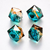 Two Tone Transparent Spray Painted Acrylic Beads ACRP-T005-26K-1