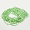 Electroplate Glass Beads Strands EGLA-D018-8x8mm-33-2