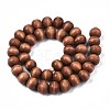 Painted Natural Wood Beads Strands WOOD-S053-54L-2