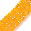 Electroplate Glass Beads Strands X1-EGLA-A034-T4mm-L11-1